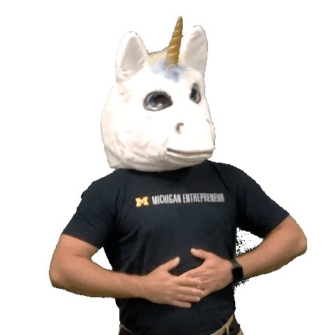 Laugh Unicorn Sticker by Center for Entrepreneurship