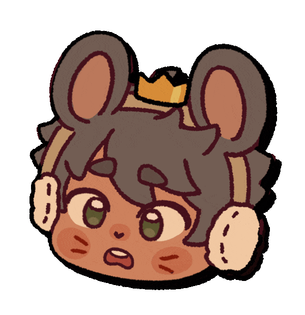 Scared Mouse Sticker by Polygonal Mind