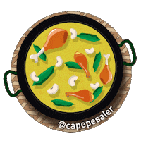 valencia paella Sticker by Ca Pepe