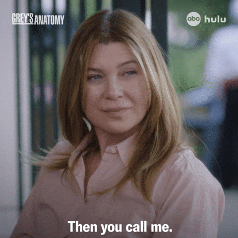 You Call Me Greys Anatomy GIF by ABC Network