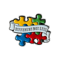 pinnedpins puzzle awareness autism different Sticker
