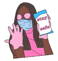 Mask Stay Safe Sticker by doña batata