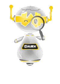 Waliex robot duda lupa buscar Sticker