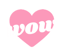 Heart Wow Sticker by Revie Jane