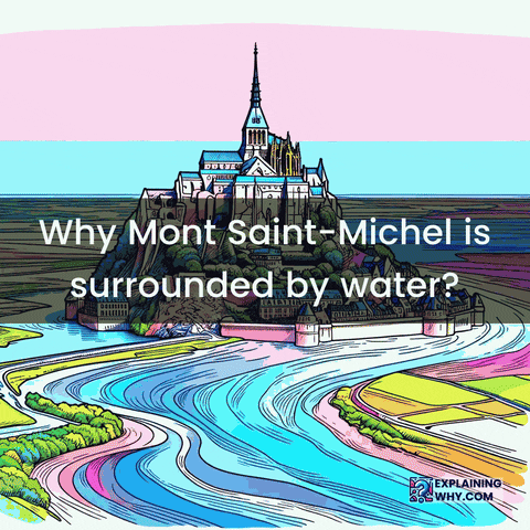 Mont Saint-Michel Tides GIF by ExplainingWhy.com