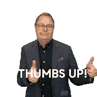 Two Thumbs Up Ok Sticker by burch&burch