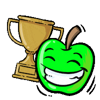 Apple Trophy Sticker by Apfel essen nicht vergessen