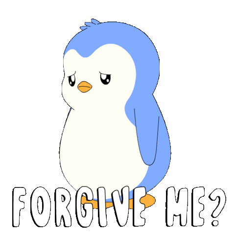 Sad Forgive Me Sticker by Pudgy Penguins