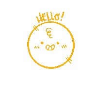 Doodle Hello Sticker
