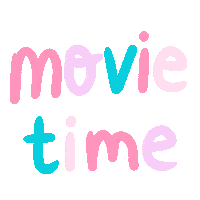 Movie Time Popcorn Sticker