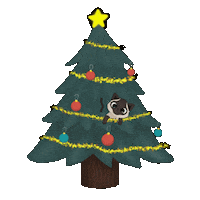 aimflowd cat christmas kitten oops Sticker