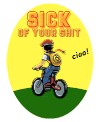 flagrantx shit sick bicycle flagrantx Sticker