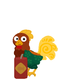 Chinese New Year Chicken Sticker by Studycat