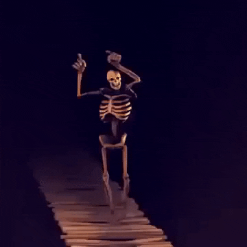 Halloween Skeleton GIF by MOODMAN