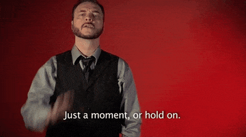 sign language just a moment GIF by Sign with Robert
