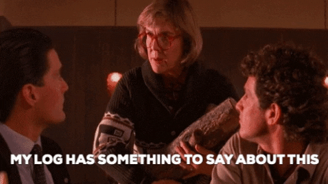 jazzyful giphygifmaker twin peaks log something to say i have GIF