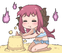 Sad Sand Castle Sticker by Jin