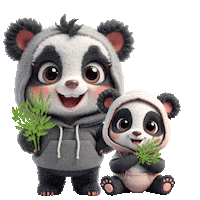 Panda Bears Sticker