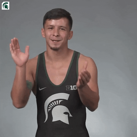 Ncaa Wrestling GIF by Michigan State Athletics