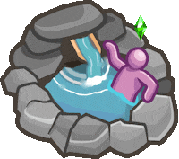 Relaxing Hot Springs Sticker by The Sims