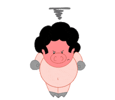 angry pig Sticker