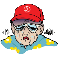 Sick Old Man Sticker by KIWIE