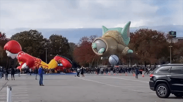 Baby Yoda Balloon Debuts Ahead of Macy's Thanksgiving Day Parade