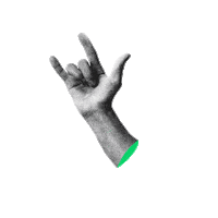 IRRA_studio rock hand colagem irra Sticker