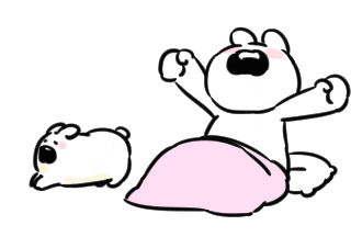 Sleepy Morning Sticker by すこぶる動くウサギ