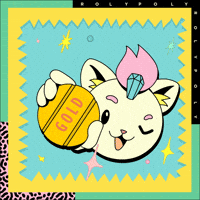 RolyPolyNFT crypto gold kitty cute cat GIF
