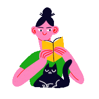 mikankey cat reading chat lecture Sticker