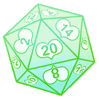 EgirlPeach green nerd dnd geek Sticker