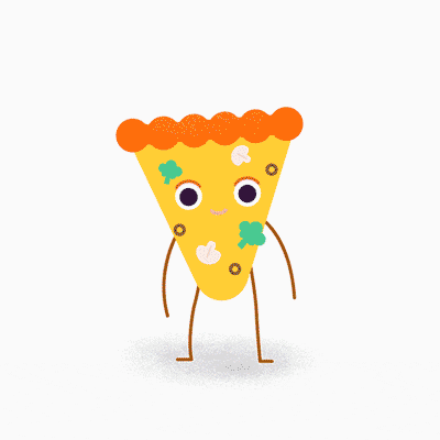 boomeryang pizza character emotion nervous GIF