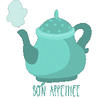 Tea Time Sticker by Bon Appethee