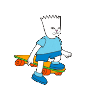 RIPNDIP_CAT bart simpson alien skate simpsons Sticker
