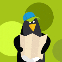 Penguin Reading GIF by Grupa Pingwina