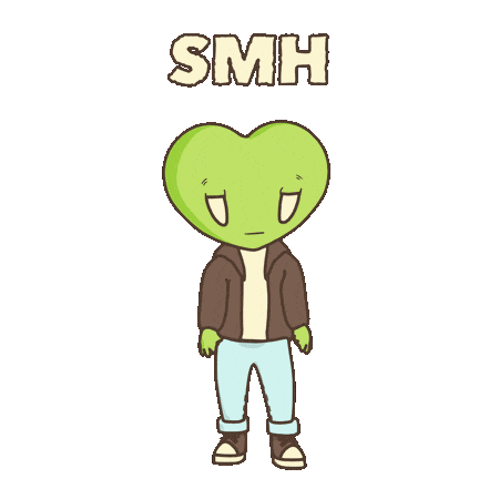 Shaking My Head No Sticker by LT3 Creations