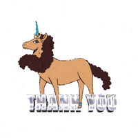 Horse Thank You GIF by Afro Unicorn