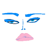 Blinking The Tea Sticker by Roya So Artsy