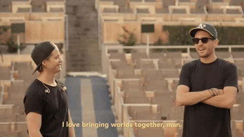 i love bringing worlds together man GIF by The Orchard Films