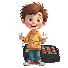 Boys Girls Christmas Ornaments Sticker