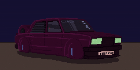 Aleha84 giphyupload pixelart cyberpunk zhiguli GIF