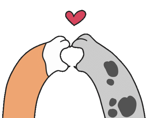 Cat Love Sticker by Kofta