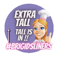 Brigidsliners tall liner liners brigids cake room Sticker