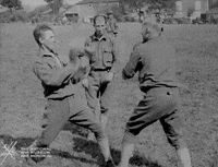 NationalWWIMuseum black and white boxing fighting military GIF
