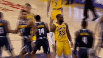 yelling lebron james GIF by NBA