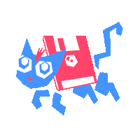 Cat Floppy Disk Sticker