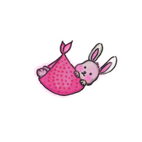 Looloandstitch bunny newborn babygirl itsagirl Sticker