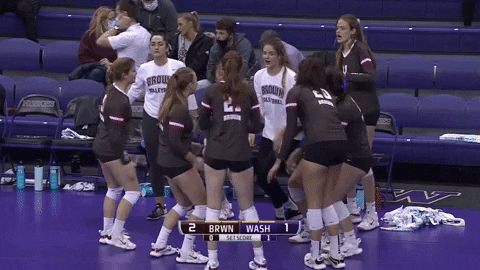 Ncaa Dancing GIF by Brown Volleyball