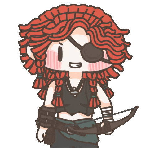 Archer Valkyrie Sticker by Fluffy the Thunder God 雷神阿毛